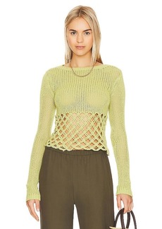 Lovers + Friends Lovers and Friends Clara Cropped Fishnet Pullover