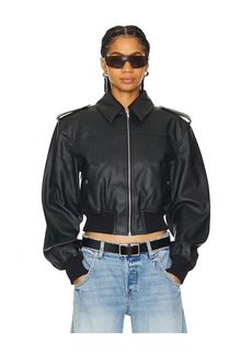 Lovers + Friends Lovers and Friends Dylan Faux Leather Bomber Jacket