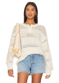 Lovers + Friends Lovers and Friends Mara Henley Open Stitch Sweater