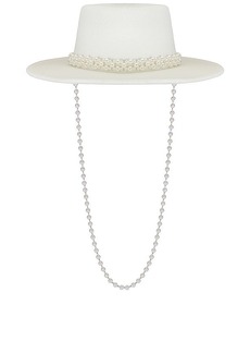 Lovers + Friends Lovers and Friends Pearl Embellished Hat