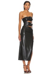 Lovers + Friends Lovers and Friends Sabine Faux Leather Midi Dress