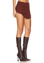 Lovers + Friends Lovers and Friends Suede Leather Mini Skirt