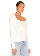 Lovers + Friends Lovers and Friends Tie Back Fitted Rib Sweater