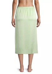 LoveShackFancy Aimee Satin Midi-Skirt