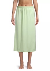 LoveShackFancy Aimee Satin Midi-Skirt