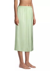 LoveShackFancy Aimee Satin Midi-Skirt