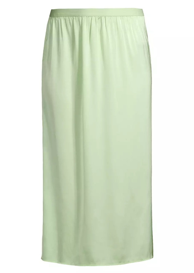 LoveShackFancy Aimee Satin Midi-Skirt