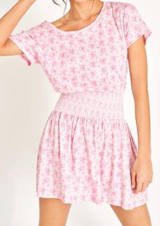LoveShackFancy Amore Mini Dress In Rose Patch