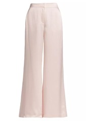 LoveShackFancy Celestine Wide-Leg Silk Pants