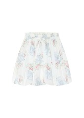 LoveShackFancy Cheyenne floral cotton miniskirt