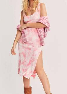 LoveShackFancy Citra Midi Dress In Millennial Pink Hand Dye