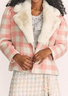 LoveShackFancy Dumont Jacket In Crisp Peach