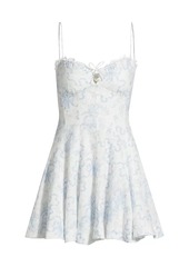 LoveShackFancy Shai Fairytale Toilé Linen Keyhole Minidress