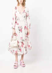 LoveShackFancy Firely rose-print cotton midi dress