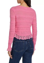 LoveShackFancy Fluffy Pointelle Norden Cardigan