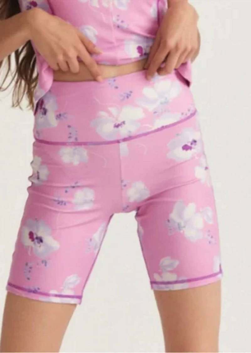 LoveShackFancy Giada Biker Short In Baby Pink Clouds