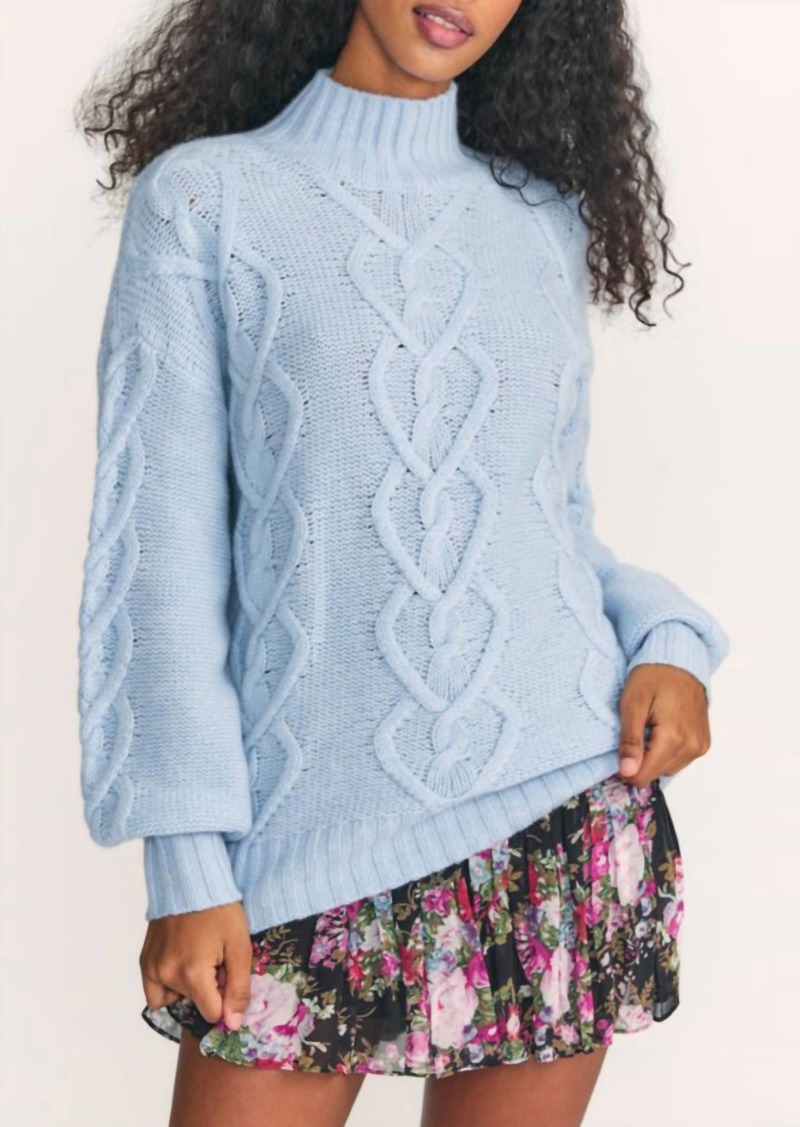 LoveShackFancy Izia Pullover In Blue Haze