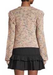 LoveShackFancy Koru Marled Wool-Blend Pullover Sweater