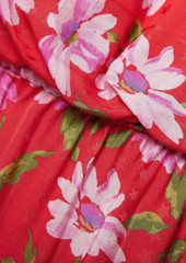 LoveShackFancy - Anila asymmetric printed satin-jacquard mini dress - Red - S