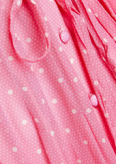 LoveShackFancy - Bevelyn polka-dot chiffon midi wrap dress - Pink - US 00