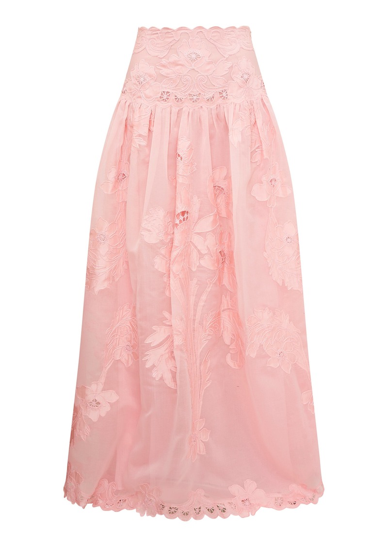 LoveShackFancy - Burano Floral Maxi Skirt - Pink - US 2 - Moda Operandi