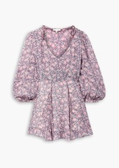 LoveShackFancy - Cassidy floral-print chiffon mini dress - Purple - US 10