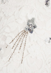 LoveShackFancy - Celestia embellished cotton-blend lace maxi dress - White - US 4