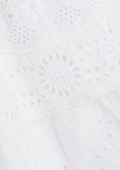 LoveShackFancy - Charmaine tiered broderie anglaise cotton mini skirt - White - XL