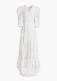 LoveShackFancy - Cloud cutout cotton crocheted lace maxi dress - White - US 0
