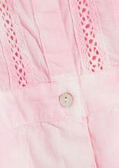 LoveShackFancy - Edie crocheted lace-trimmed tie-dyed cotton maxi dress - Pink - XXS