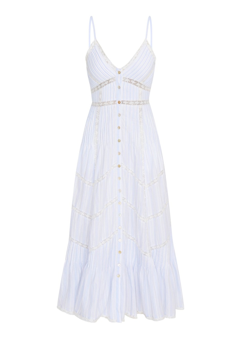 LoveShackFancy - Esilda Organic Cotton Maxi Dress - Off-White - US 00 - Moda Operandi