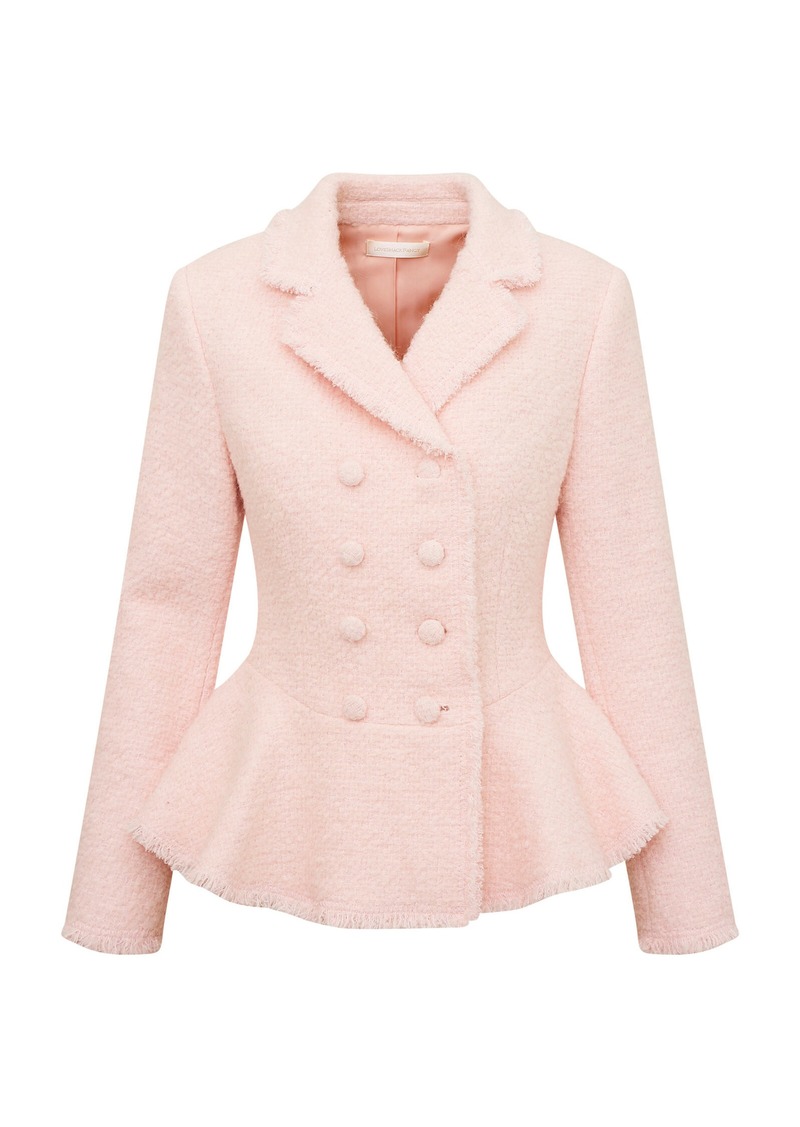 LoveShackFancy - Morrow Tailored Tweed Jacket - Light Pink - US 8 - Moda Operandi