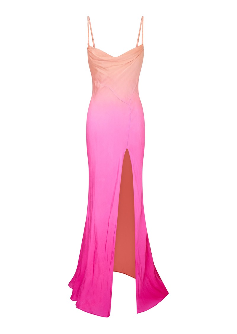 LoveShackFancy - Nadine Silk Slit Maxi Dress - Pink - XS - Moda Operandi