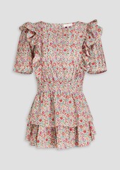 LoveShackFancy - Natasha ruffled floral-print cotton mini dress - Pink - XXS