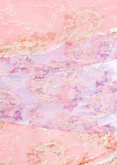 LoveShackFancy - One-shoulder printed devoré-chiffon mini dress - Pink - US 4