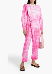 LoveShackFancy - Paca tie-dyed belted denim jumpsuit - Pink - US 0