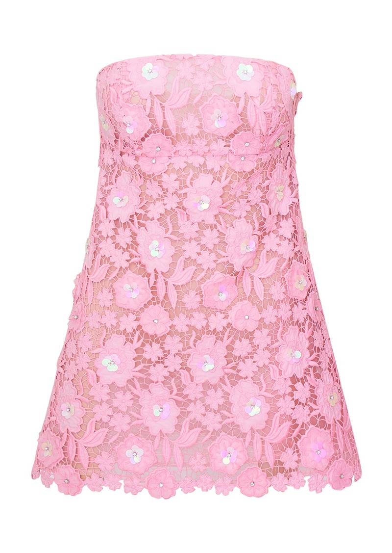 LoveShackFancy - Paulinette Cotton Mini Dress - Pink - US 4 - Moda Operandi
