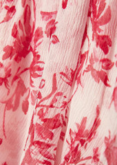 LoveShackFancy - Rhodes floral-print silk-crepon mini skirt - Pink - US 8
