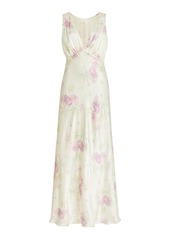 LoveShackFancy - Suniva Floral Silk Maxi Dress - Green - US 10 - Moda Operandi