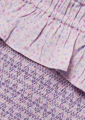 LoveShackFancy - Toto pintucked floral-print voile mini dress - Purple - L