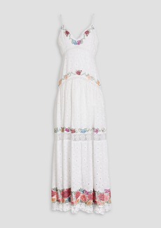 LoveShackFancy - Umi embroidered broderie anglaise cotton maxi dress - White - US 00