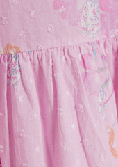 LoveShackFancy - Vinnie floral-print fil coupé cotton maxi dress - Pink - US 00