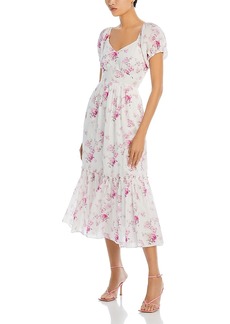 LoveShackFancy Angie Cotton Floral Midi Dress