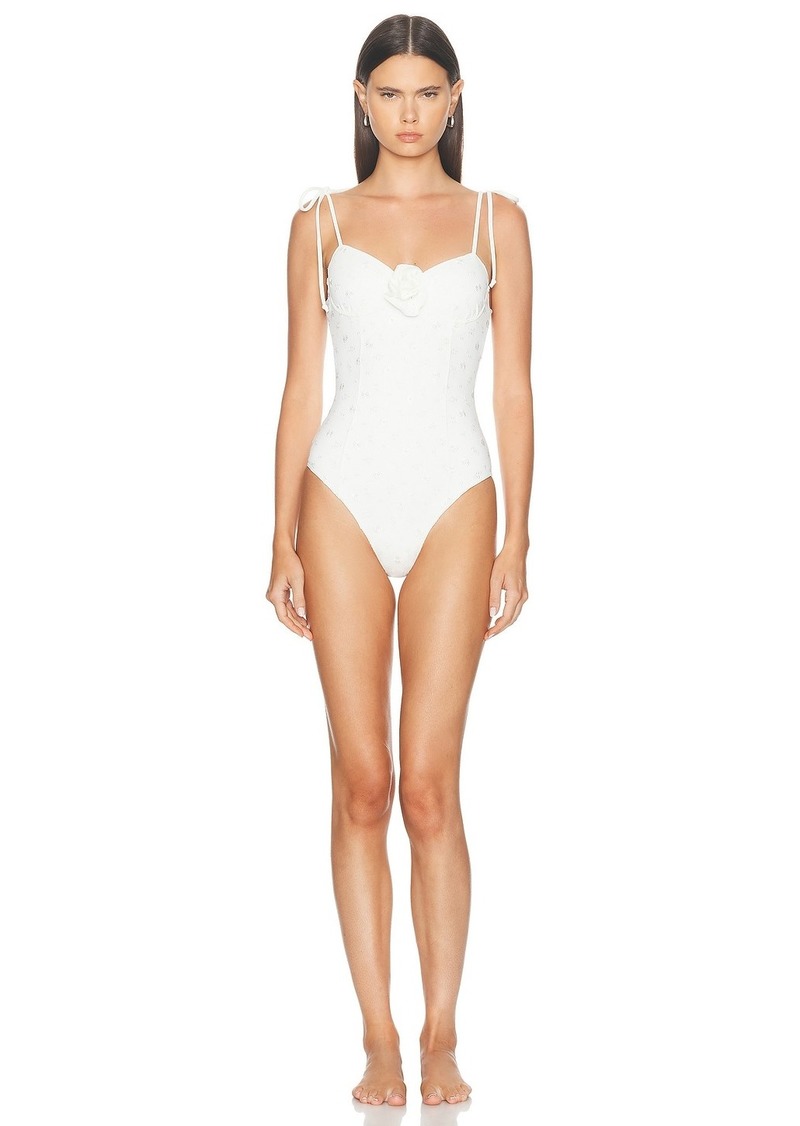 LoveShackFancy Chamomile One Piece Swimsuit