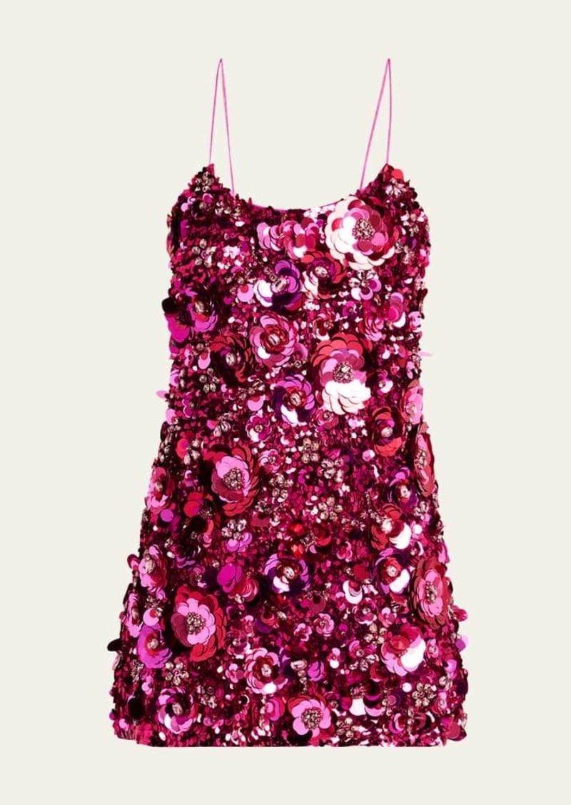 LoveShackFancy Rutherford Sequined Mini Dress