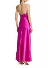 LoveShackFancy Luciole Silk Bow Maxi Dress