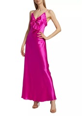 LoveShackFancy Luciole Silk Bow Maxi Dress