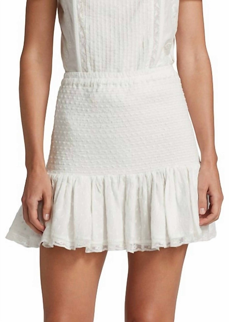 LoveShackFancy Milla Skirt In True White