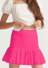 LoveShackFancy Milla Skirt In Watermelon Ice