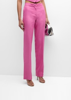 LoveShackFancy Poppet Straight-Leg Tailored Pants